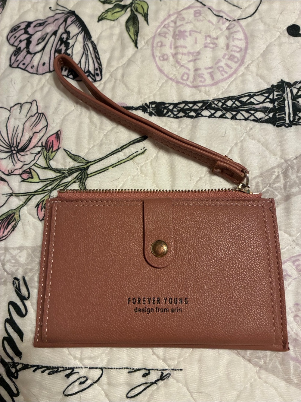Forever Young Wristlet Clutch in Dusty Pink